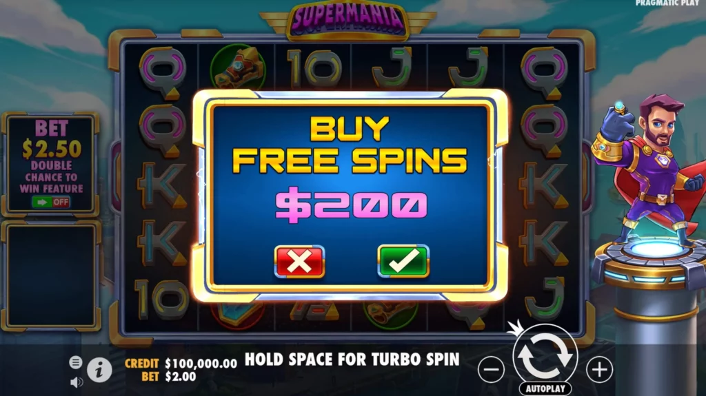 supermania slot bonus buy