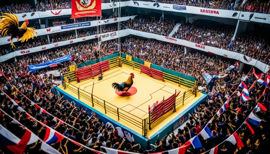 rooster fighting arena in Thailand